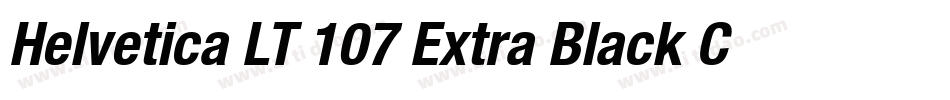 Helvetica LT 107 Extra Black Condensed Oblique字体转换